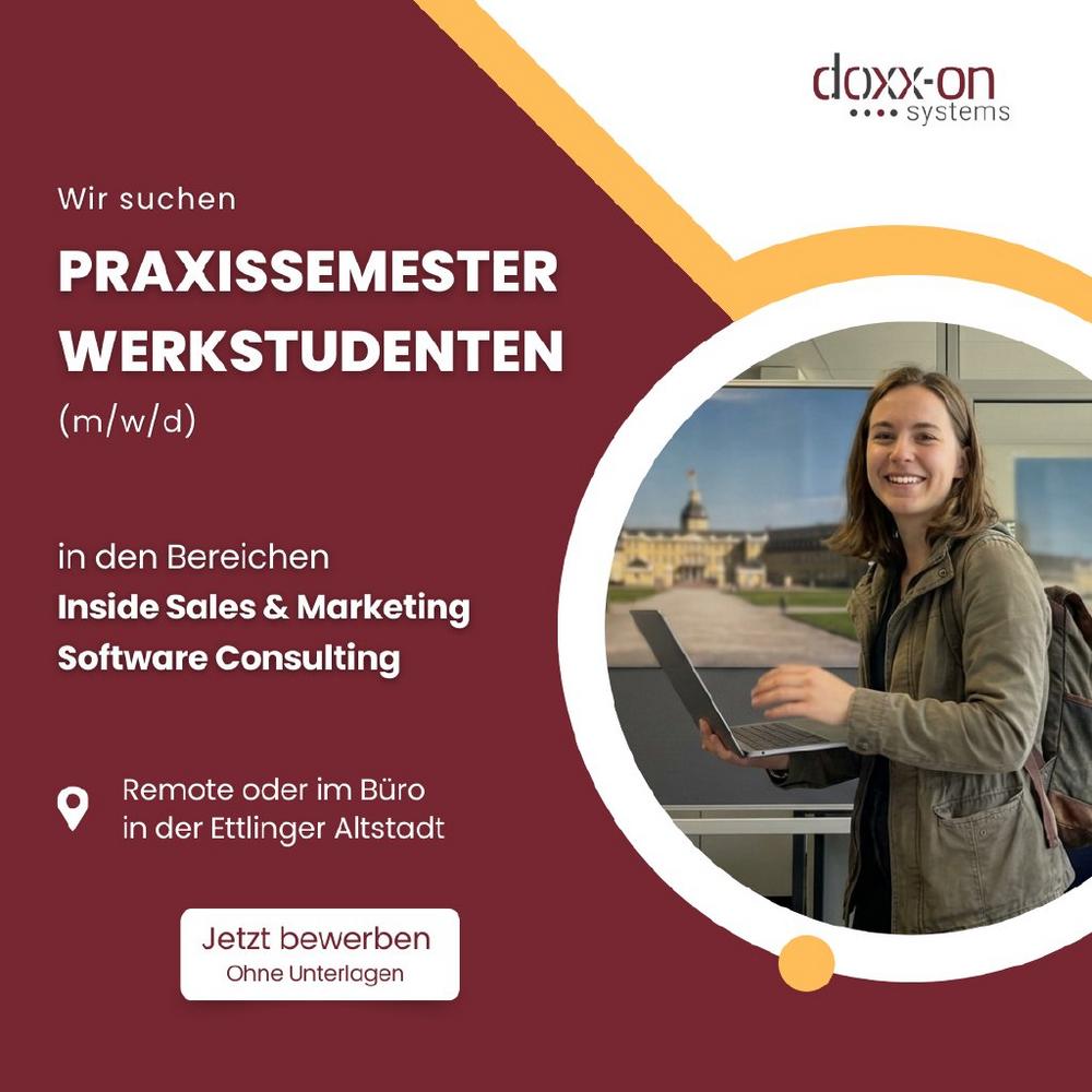 Werkstudent (m/w/d) Digitalisierung & Dokumentenmanagement (Studentenjob | Ettlingen / Telearbeit)